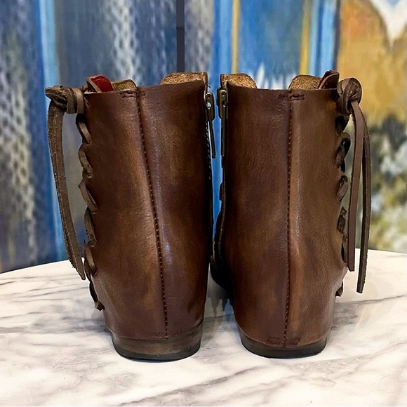 Freebird Limerick Brown Leather Moto Boots Western Ankle Studded Size 7 GUC - Picture 8 of 8